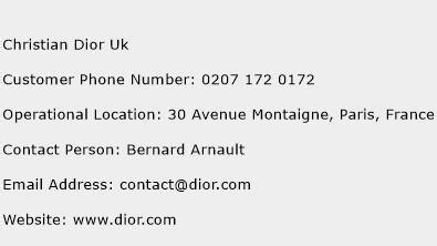 christian dior uk ltd address|christian dior contact email.